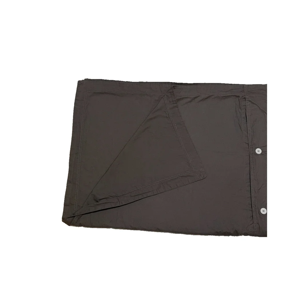 Lacoste Full / Queen Cotton Duvet Cover Solid Dark Gray Luxury Bedding